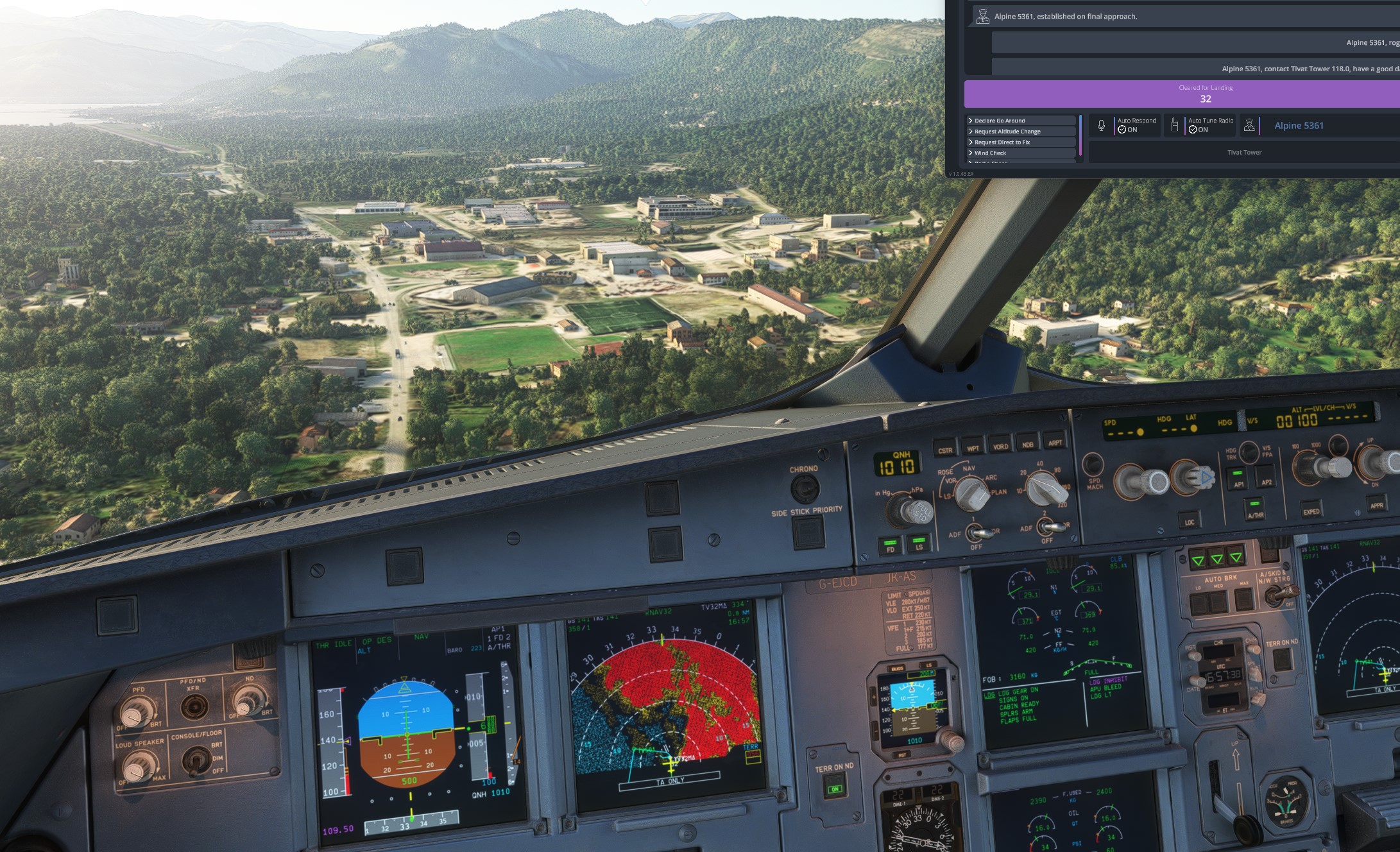 LYTV (Tivat Airport) Approach into runway 32